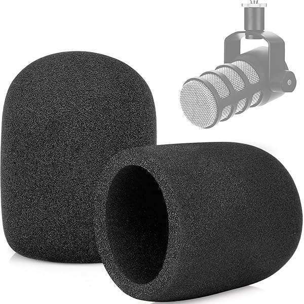 2-Pack Windscreen for Rode Podmic & NT1 - Noise Reduction Foam Mic Covers by ChromLives