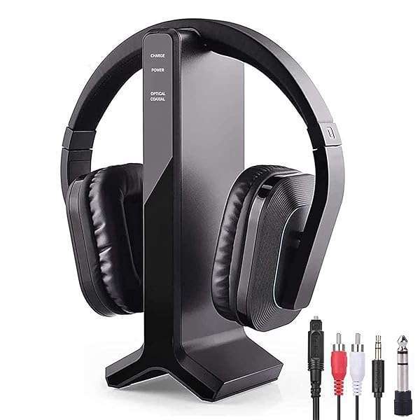Best Wireless Headphones for Smart TV: 100ft Range, No Delay, 2.4G RF Transmitter & Charging Dock for Seniors