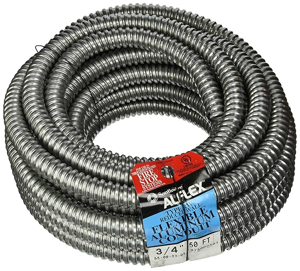 Buy Woods 55082305 AL Flex Reduced Wall Flexible Conduit 3/4 in x 50 Ft - Durable Aluminum for Electrical Projects - Image 2