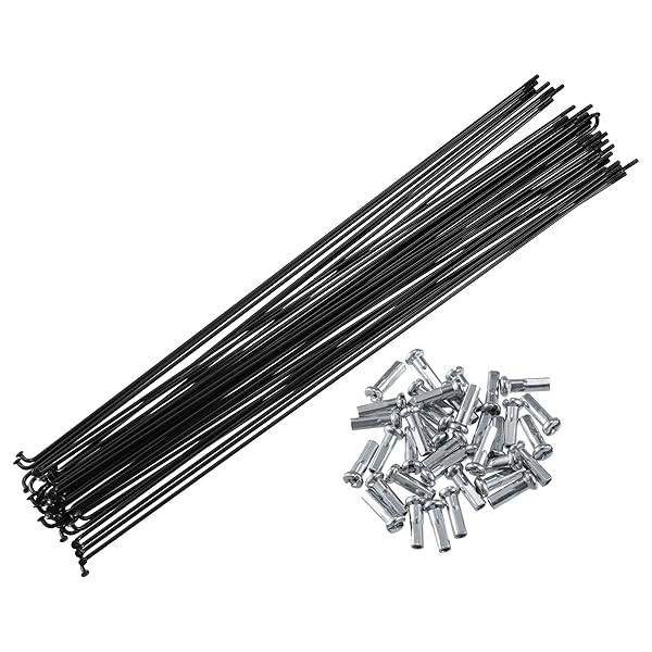 X AUTOHAUX 36 Pcs Bicycle Steel Spokes 14G Bike Spoke 290mm Length with Nipples for Most Bicycle