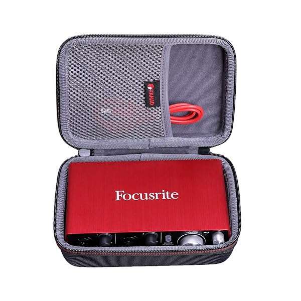 XANAD Hard EVA Case for Focusrite Scarlett Solo & 2i2 (3rd Gen) - Durable Storage Bag for Audio Interfaces