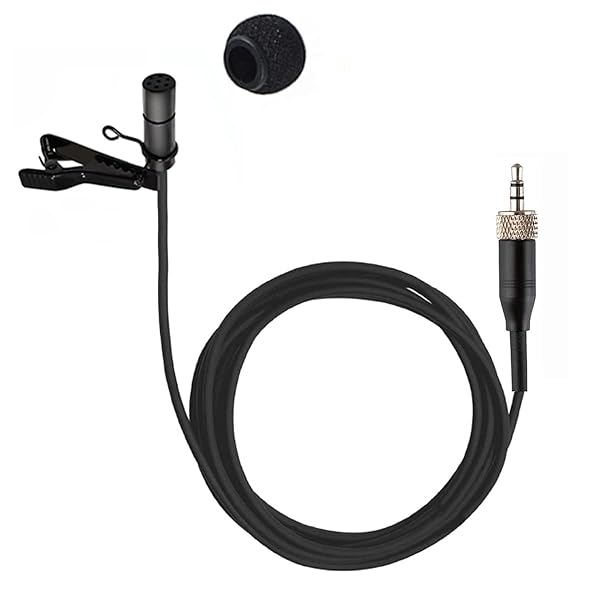 XGWTH Lavalier Microphone: Omnidirectional Condenser Mic for Sennheiser Wireless Systems - 3.5mm Clip-On with Cap