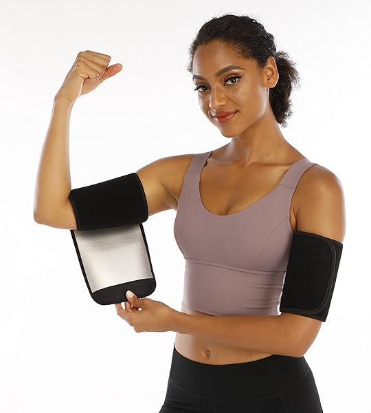 XINSHUN Sauna Sweat Arm Trimmer Bands for Women Weight Loss Arm Shaper Wraps Black for Effective Workout and Flabby Arm Reduction - Image 4