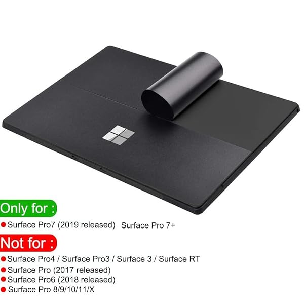 XISICIAO Ultra Thin Skin Sticker for Surface Pro 7 Pro 7 Plus 12.3 Inch Back Decal Frosted Black Laptop Cover Protector Accessories - Image 2