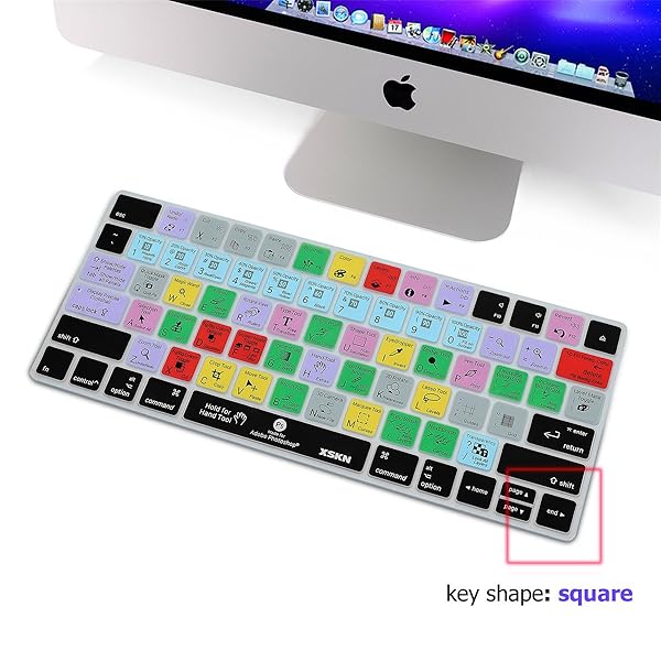 XSKN Magic Keyboard Shortcut Cover for Photoshop CC Durable Silicone Skin for Apple Magic Keyboard MLA22LLA US Version - Image 5