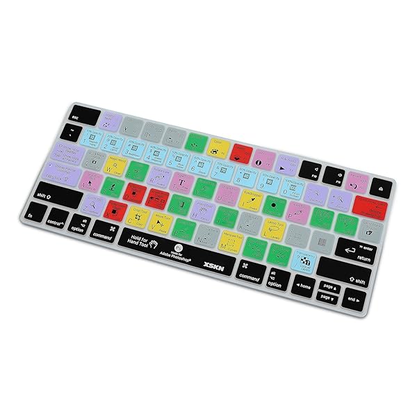 XSKN Magic Keyboard Shortcut Cover for Photoshop CC Durable Silicone Skin for Apple Magic Keyboard MLA22LLA US Version - Image 6