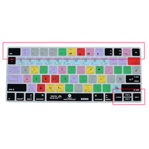 XSKN Magic Keyboard Shortcut Cover for Photoshop CC Durable Silicone Skin for Apple Magic Keyboard MLA22LLA US Version - Image 11