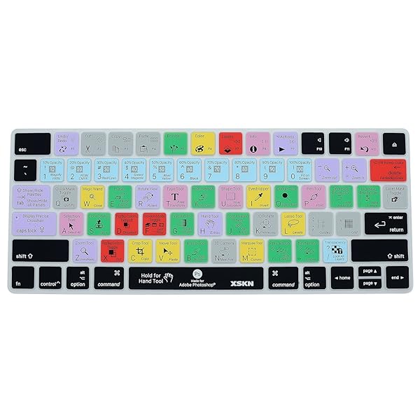 XSKN Magic Keyboard Shortcut Cover for Photoshop CC Durable Silicone Skin for Apple Magic Keyboard MLA22LLA US Version - Image 3