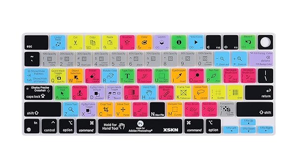 XSKN Photoshop Shortcut Keyboard Cover for 2021 MacBook Pro 14 inch A2442 A2485 with M1 Max Liquid Retina XDR Display Touch ID K-402 - Image 2