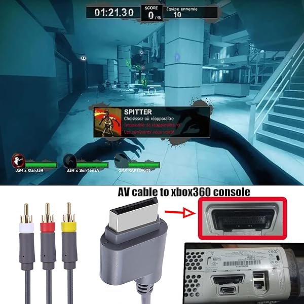 Xbox 360 AV Cable Cord, Audio Video HD Optical Cable AV TV Out Cable to HD TV Adapter for Xbox 360 Console Video Game(6FT) - Image 7