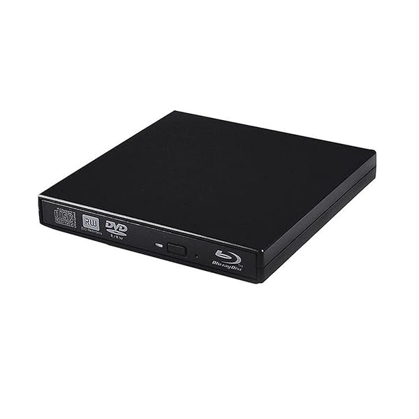Xglysmyc USB 2.0 External Blu-ray CD/DVD Drive Burner for Laptop & Desktop - Slim, Portable, Mac & Windows Compatible