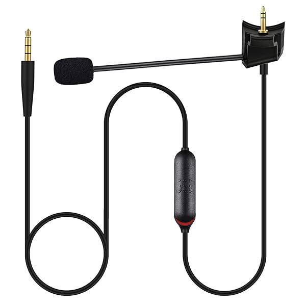 Replacement Microphone Headphones Cable for Bose QuietComfort 35 QC35 QC35 II Boom Gaming Mic with Mute Switch for Xbox One PS4 PS5 PC 4FT