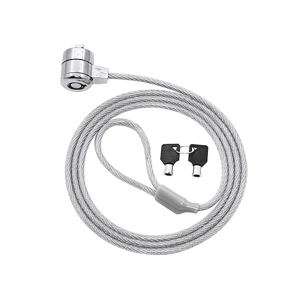 YACSEJAO Laptop Cable Lock Security Lock for All Devices 1.2M Anti Theft Hardware with 3x7mm Keyholes