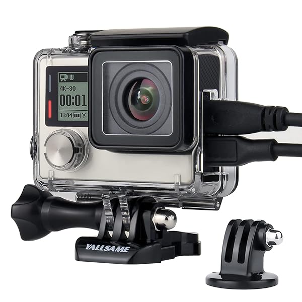 YALLSAME YALLSAME Skeleton Case for GoPro Hero 4/3+ | Easy Charging & Tripod Mount | Protective Housing Accessories