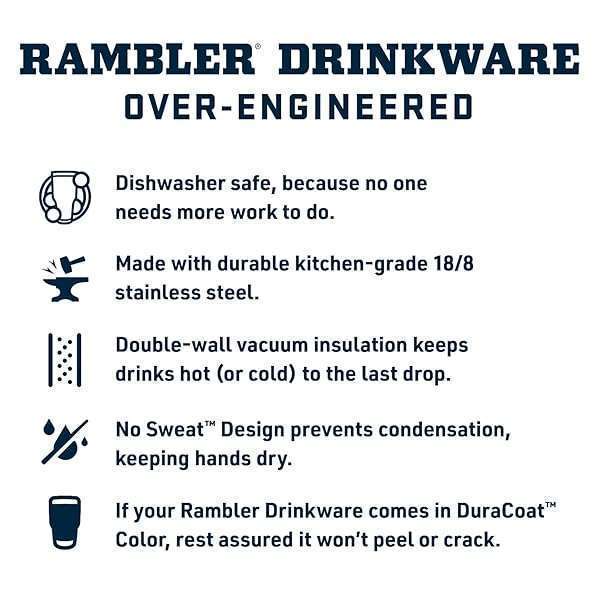 YETI Rambler 18 oz Bottle - Vacuum Insulated Stainless Steel with Color Matching Straw Cap in Rescue Red - Image 4