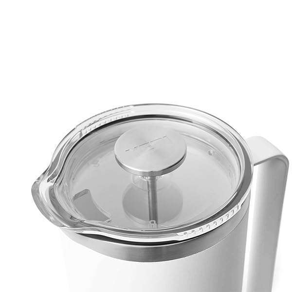 YETI Rambler 64 oz French Press Coffee Maker with GroundsControl Filter - Perfect Brew in White - Image 7