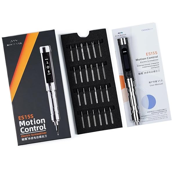 YKEY Original MINIWARE ES15S Mini Electric Screwdriver Rechargeable Portable Cordless Smart Motion Control with 24 Bits OLED Screen - Image 2