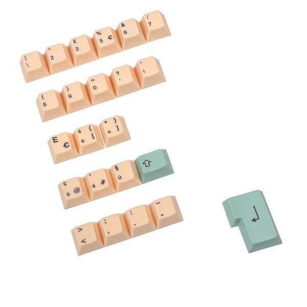 YMDK Hami Melon DYE Sublimated PBT Keycap Set for MX Mechanical Keyboards Italian ISO Kit