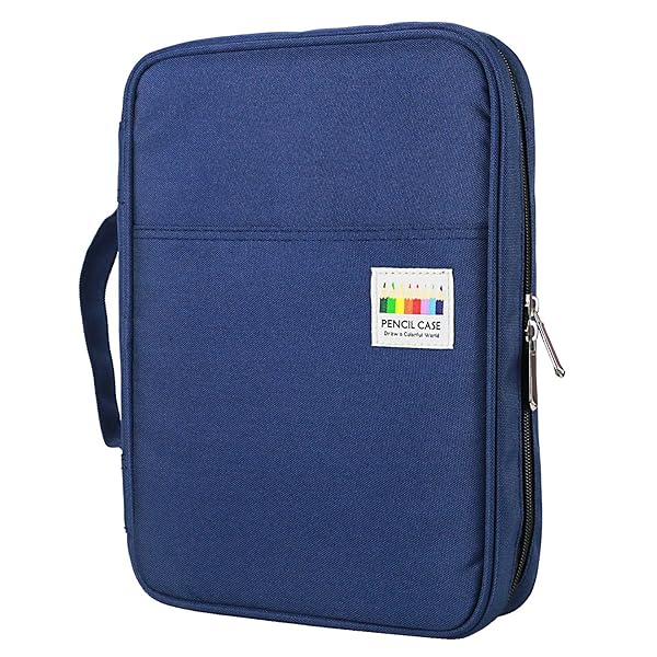 YOUSHARES 166 Slots Colored Pencil Case & 110 Slots Gel Pen Organizer - Multi-Layer Holder for Artists & Adults (Blue) - Image 2