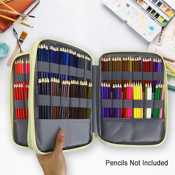 YOUSHARES 192 Slots Colored Pencil Case - Large Capacity Organizer for Artists & Students (Green) - Perfect for Gel Pens & Markers - Image 5