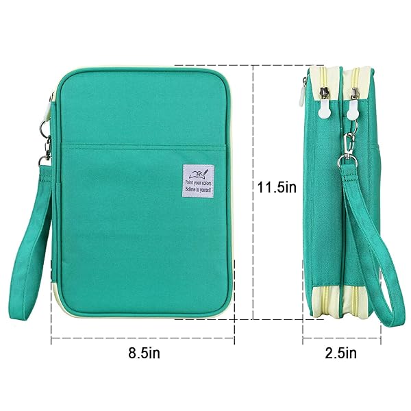 YOUSHARES 192 Slots Colored Pencil Case - Large Capacity Organizer for Artists & Students (Green) - Perfect for Gel Pens & Markers - Image 6