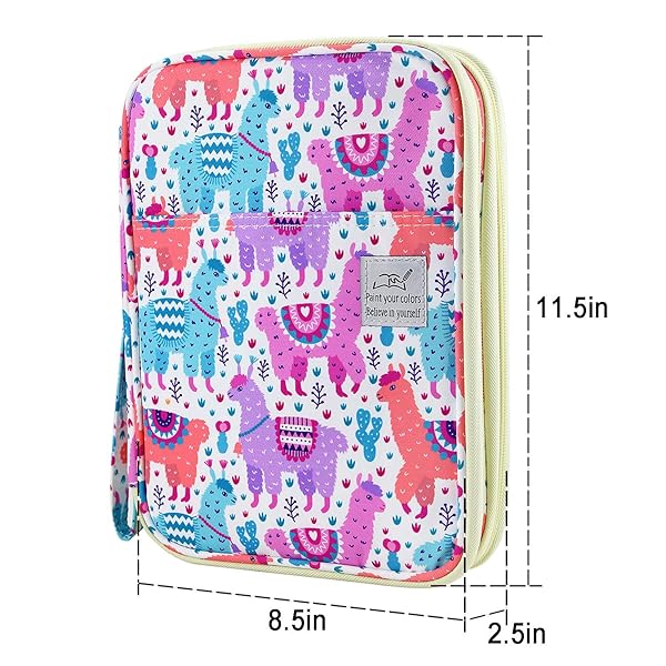 YOUSHARES 192 Slots Colored Pencil Case - Large Capacity Organizer for Artists & Students | Big-Faced Cat Design - Image 6