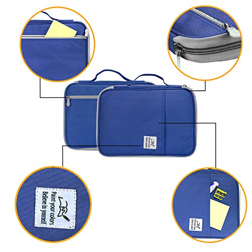 YOUSHARES 96 Slots Colored Pencil Case - Large Capacity Organizer for Artists & Students (Blue) - Perfect for Prismacolor & Gel Pens - Image 4