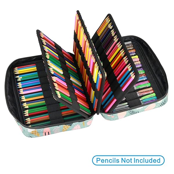 YOUSHARES 220 Slot Colored Pencil Case - Multilayer Organizer for Prismacolor & Gel Pens (Ice Cream Design) - Image 4