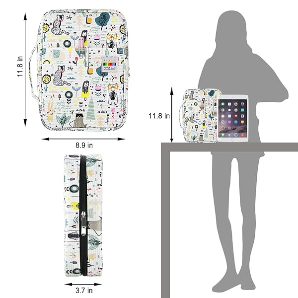 YOUSHARES 220 Slot Colored Pencil Case - Multi-Layer Organizer for Prismacolor & Gel Pens (Forest) - Handy Wrap & Zipper - Image 7