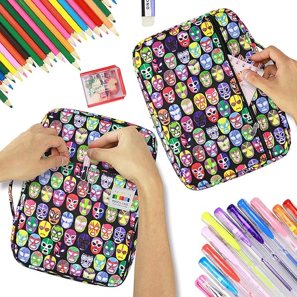 YOUSHARES 220 Slot Colored Pencil Case Organizer - Multi-Layer Holder for Prismacolor & Gel Pens with Handy Wrap & Zipper - Image 5