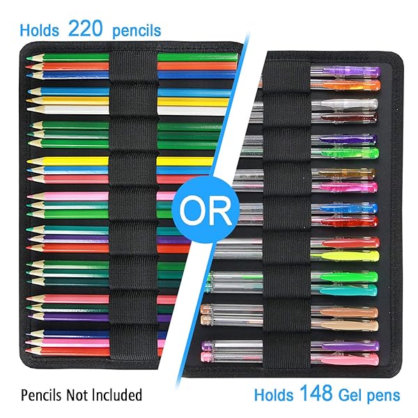 YOUSHARES 220 Slot Colored Pencil Case Organizer - Cartoon Owl Design for Prismacolor & Gel Pens - Image 3