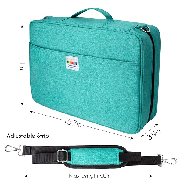 YOUSHARES Organizer Color Pencil 480 Slots - Pen Case Organizer with Handy Wrap and Zipper, Multilayer Holder for Prismacolor Colored Pencils and Gel - Image 5