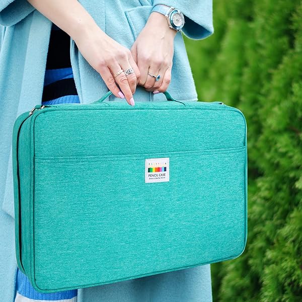 YOUSHARES Organizer Color Pencil 480 Slots - Pen Case Organizer with Handy Wrap and Zipper, Multilayer Holder for Prismacolor Colored Pencils and Gel - Image 6