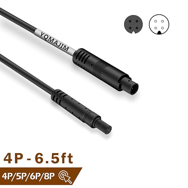 YQMAJIM 4 Pin 6.5 Ft Dash Cam Rear View Backup Camera Extension Cord for Car Recorder - Image 7
