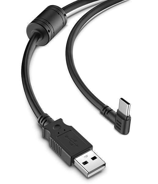 YQMAJIM 10Ft USB Type-C Dash Cam Power Cord - 90 Degree Charger Cable with Magnetic Ring for Car Cameras - Image 3