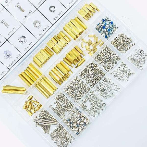 Yahboom Yahboom M3 M2.5 Hex Brass Standoff & Screw Assortment Kit - 532 Pieces for PCB & Motherboard