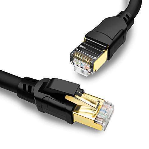 Yauhody CAT8 Ethernet Cable 6FT - 40Gbps High Speed SFTP LAN Wire with Gold Plated RJ45 for Gaming, PC, Router & More