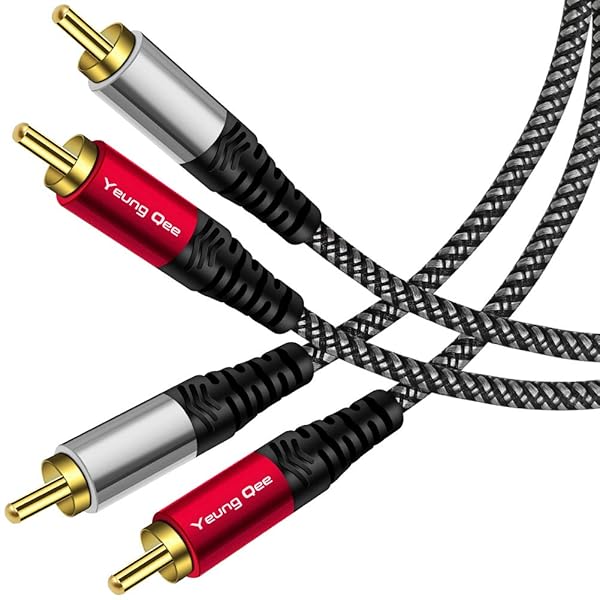 Yeung Qee 3ft RCA Cable 2RCA Male to 2RCA Male Audio Stereo Subwoofer Cord for Home Theater HDTV Amplifiers HiFi Systems Speakers - Image 2