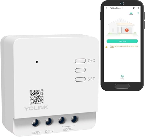 YoLink Garage Door Controller Remote Control for Existing Openers with 1/4 Mile Range Requires YoLink Hub