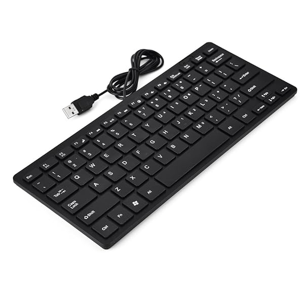Yoidesu Mini Wired Keyboard: Portable 78 Keys USB Multimedia Keyboard for PC, Laptop & Gaming - Thin & Full Size Design - Image 5