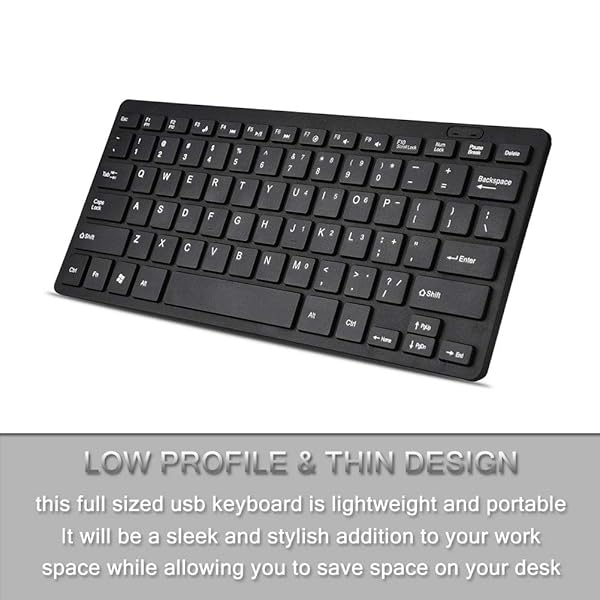 Yoidesu Mini Wired Keyboard: Portable 78 Keys USB Multimedia Keyboard for PC, Laptop & Gaming - Thin & Full Size Design - Image 6