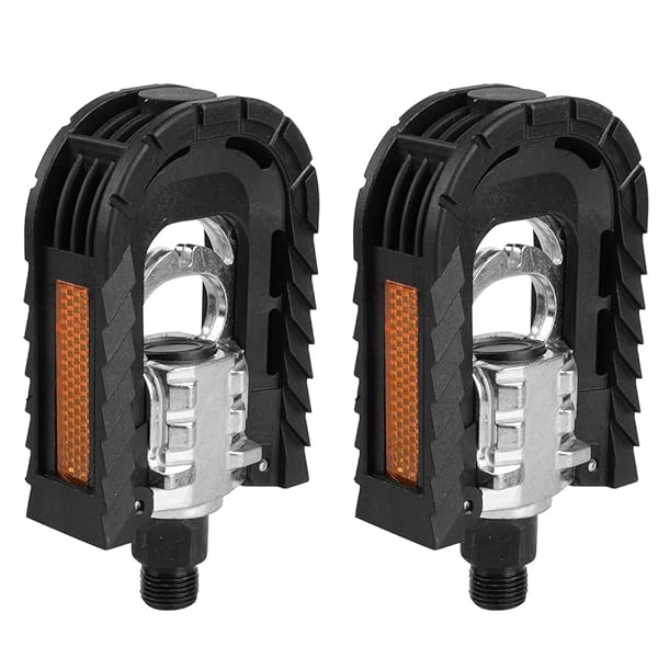 Yosoo Health Gear Folding Pedals Metal Anti Slip Saw Shaped Design Aluminum Alloy Black 1 Pair for Mountain Road Folding Bikes