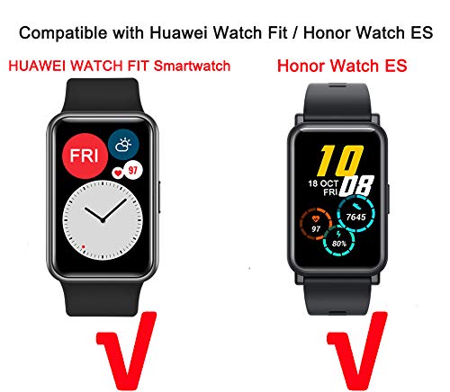 Youniker 6 Pack Screen Protector Film for Huawei Watch Fit Honor Watch ES Smartwatch Crystal Clear HD Anti-Scratch Anti-Fingerprint Cover - Image 3