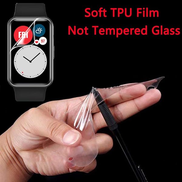 Youniker 6 Pack Screen Protector Film for Huawei Watch Fit Honor Watch ES Smartwatch Crystal Clear HD Anti-Scratch Anti-Fingerprint Cover - Image 5