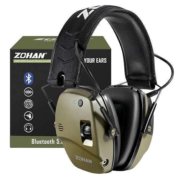 ZOHAN 035 Bluetooth 5.4 Shooting Ear Protection Earmuff: Active Noise Canceling & Sound Amplification