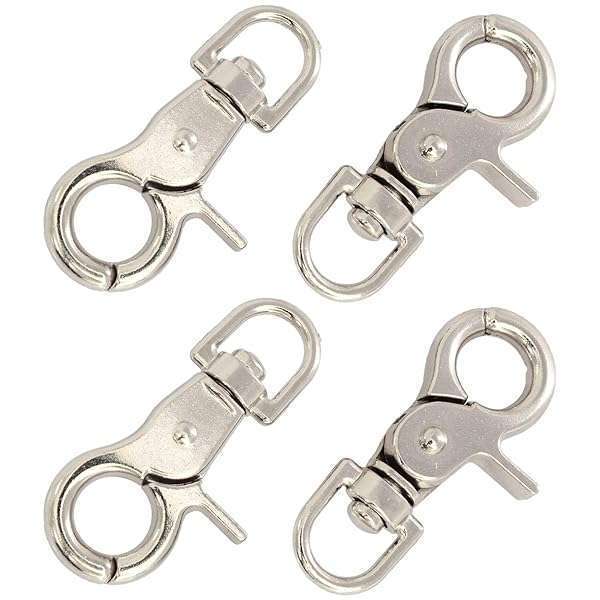 ZRM&E 4pcs Zinc Alloy Key Chain Snap Hook - Durable Clips for Dog Leashes, Cages & More