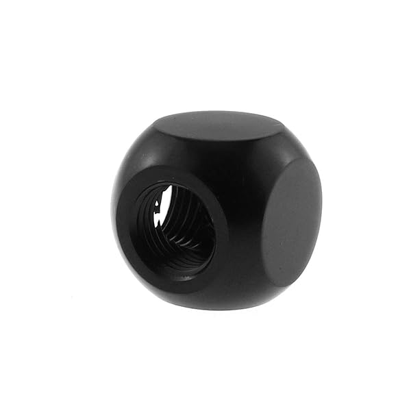 "ZRM&E Black 3-Way Ball Fitting for Computer Water Cooling - G1/4" T Type with 3 Internal Thread Holes" - Image 3