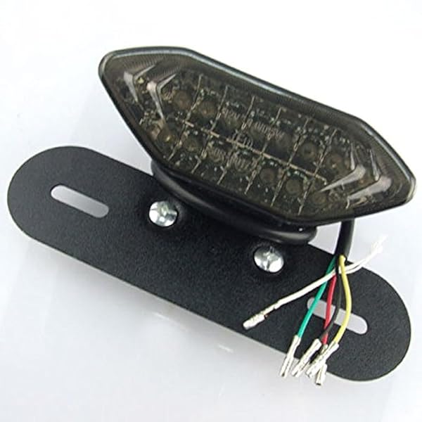 ZYTC ZYTC Motorcycle Tail Light Smoke Integrated Running Brake Stop Light Turn Signal License Plate Bracket Lamp