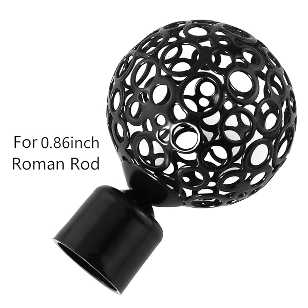 ZZLZX 2pcs Decorative Curtain Pole Ends for 22mm Rods - Stylish Drape Accessories - Image 4