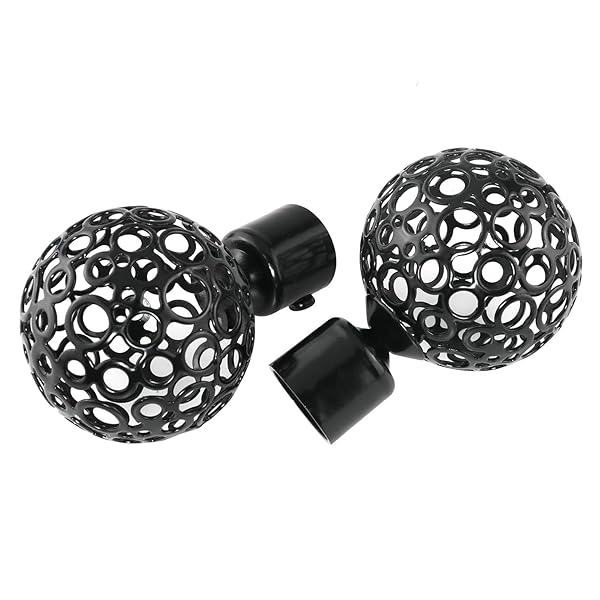 ZZLZX 2pcs Decorative Curtain Pole Ends for 22mm Rods - Stylish Drape Accessories - Image 5